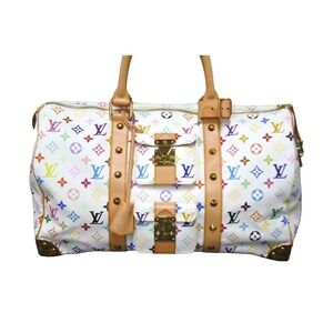 Louis Vuitton Boston Murakami Multi White bag Keepall by Monogram Takashi